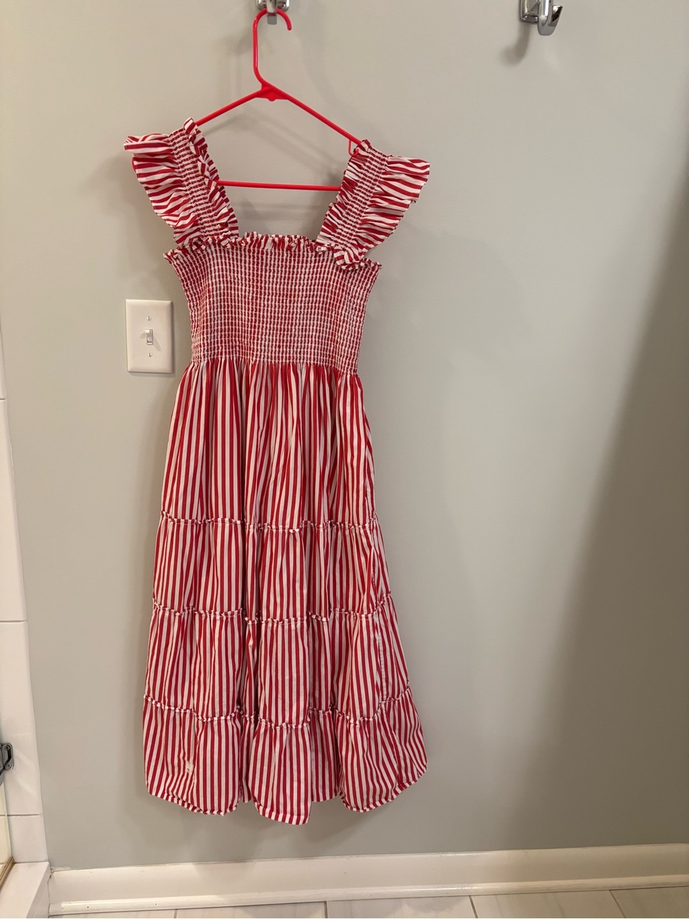 Hill House Red and White Striped Nap Dress